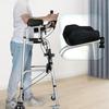Aluminum Alloy Rollator Walker with Wheels, Seat, and Arm Support – Four-Legged Mobility Aid.