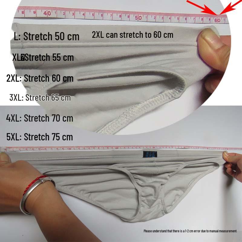Herren Mid-Waist Baumwoll-Slips für mittleres und älteres Alter - Groß, Lockere Passform