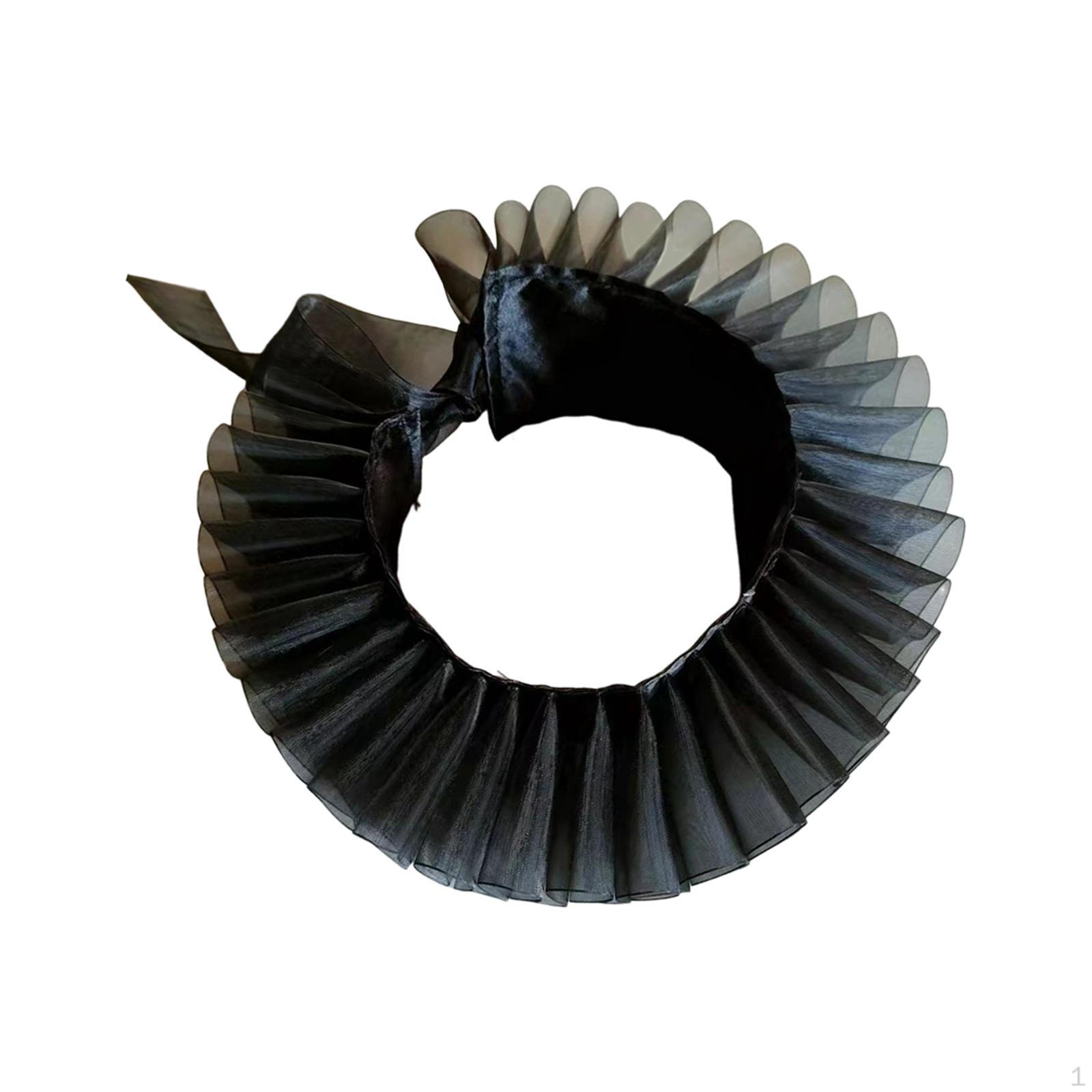 

Аксессуары на шею с рюшами в винтажном стиле для фестивальной фотографии, повседневная одежда, тематические вечеринки Children Black