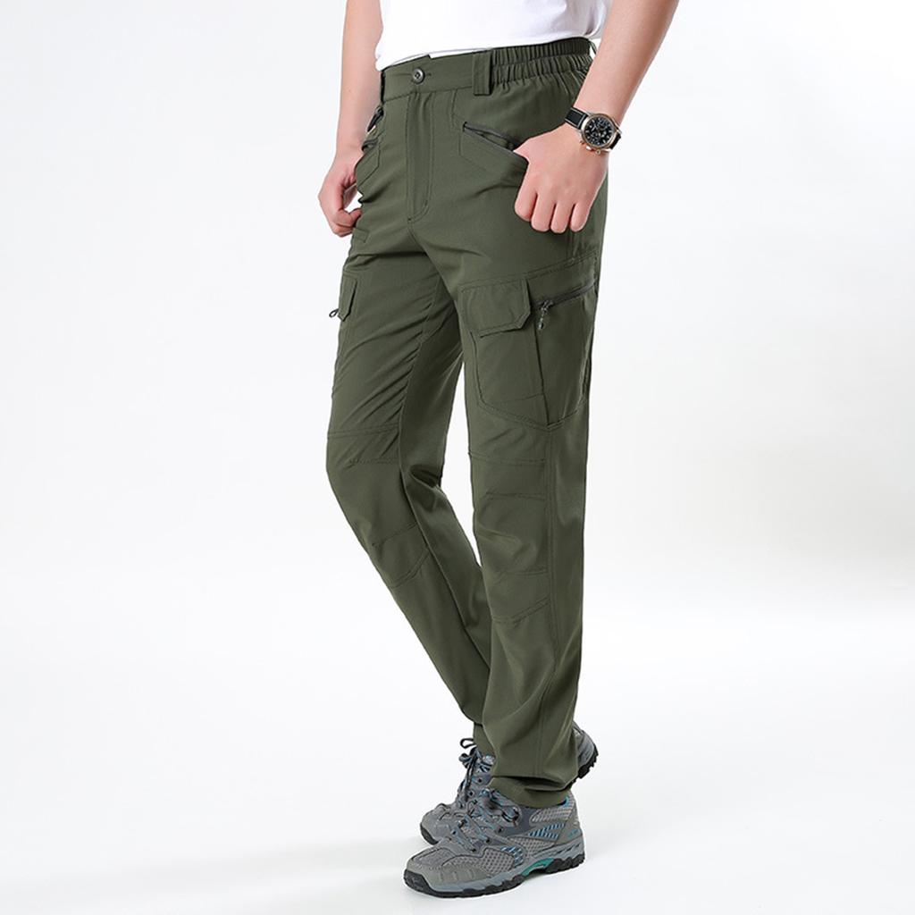 Men's Multi-Pocket Work Pants Men's Casual Fashion Hiking Pants