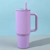 40 oz Insulated Tumbler with Handle Straw Double Wall Vacuum Leakproof Thermal Iced Travel Mug Hot Drink Coffee Cup with Lid
