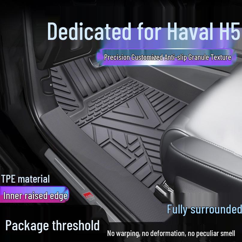 Haval H5 TPE Full Coverage Waterproof Floor Mats with Anti-Dirt Door Sill Protection Single Layer Upgrade