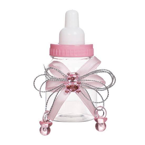 1/6/12 Pièces Mini Bouteille de Lait Boîte à Bonbons avec Ours Strassé Ruban Nœud Bonbons Goodies Pot de Rangement Friandises Fête de Naissance Cadeaux