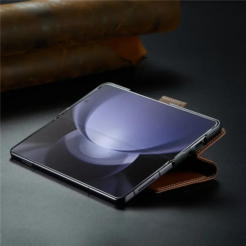 Luxus Magnetische Brieftaschen-Lederhülle Für Samsung Galaxy Z Fold 7 6 5 Stoßfeste Kartenhalter-Taschenabdeckung Für Galaxy Z Fold6
