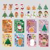 24pcs Christmas Puzzle Face Swap Stickers Creative DIY Dress Up Christmas Crafts for Children Student Gifts Rewards Supplies