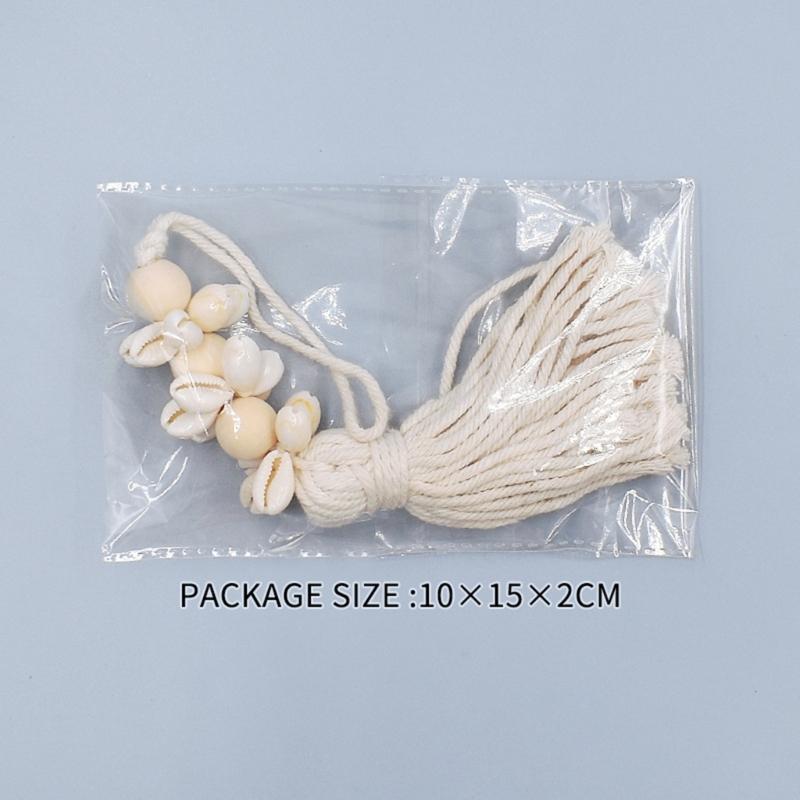 Muschel Holzperlen Kette Anhänger Quasten für Strandtasche Schmuck DIY Basteln Holzperlen Girlanden Schmuck Bauernhaus Dekoration