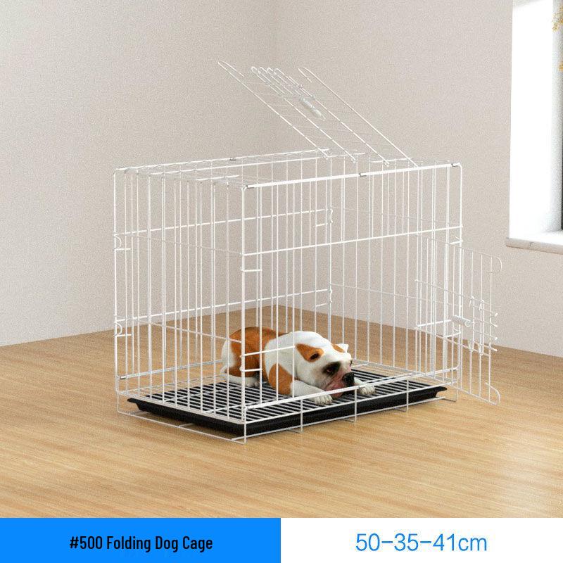 Reinforced Three-Layer Indoor Pet Cage with Toilet for Small Dogs