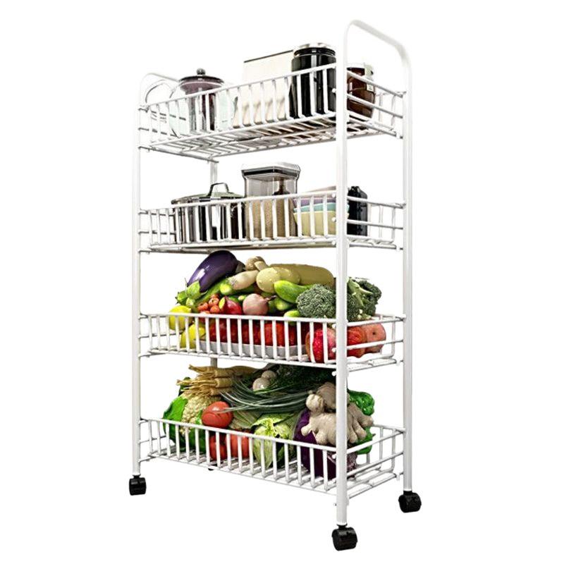 Movable Kitchen Vegetable Storage Rack with Wheels