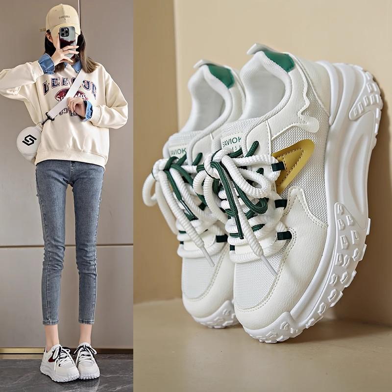 Women's casual 2026 summer new breathable running shoes with mesh and versatile dad shoes