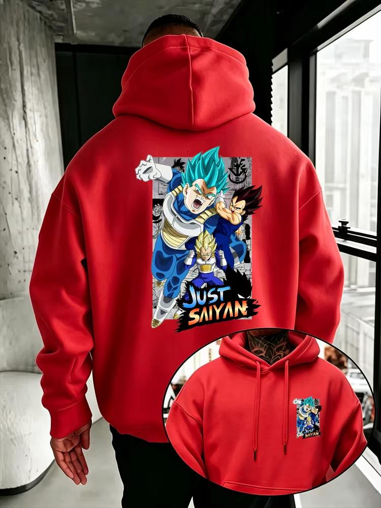 Pánská mikina Dragon Ball Vegeta Princ Anime Grafika Vysoká kvalita Teplá Ležérní Pulovr Mikina Pro Podzim Zimu Ženy A Muži Mikiny