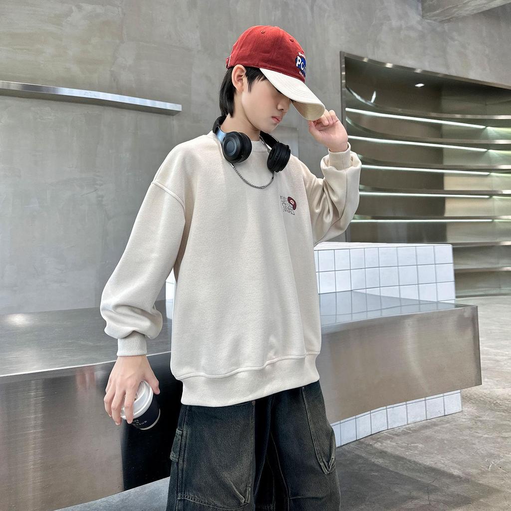 Boys' Trendy Korean Style Sweatshirt - Spring/Autumn 2025