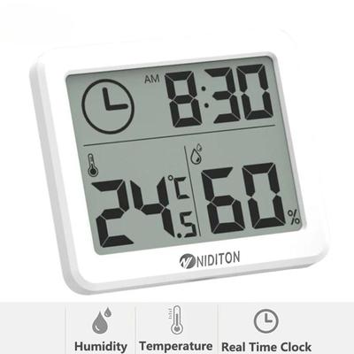 Digitaluhr Schreibtischuhr mit Temperatur Luftfeuchtigkeit Wanduhren für Zuhause Küche Büro Schreibtischdekorationen