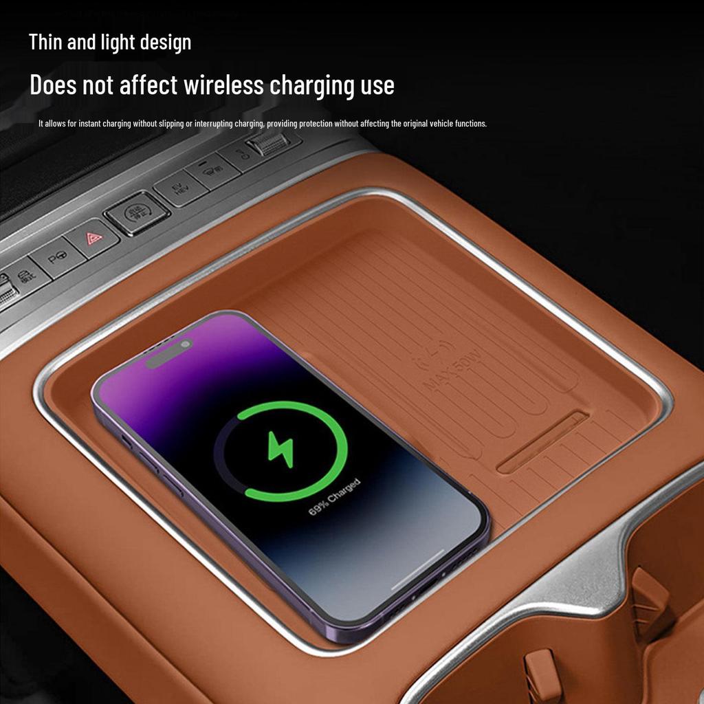 Silicone Wireless Charging Anti-slip Pad for BYD Leopard Titanium 7 Center Console Accessories