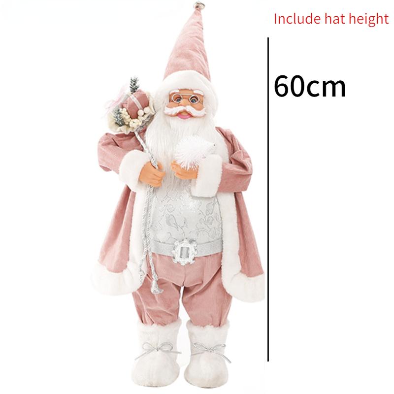 60CM Large Santa Claus Dolls Ornaments Standing Santa Figurine Doll Christmas Home Decoration Kids Gift navidad home decor