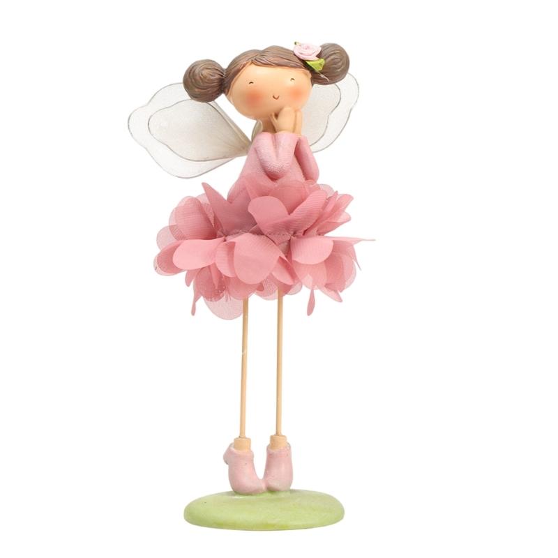 Cute Long Leg Girl Figurine Sculpture Resins Craft Standing Girl Statue Book Shelves Table Ornament Home Desktops Decors