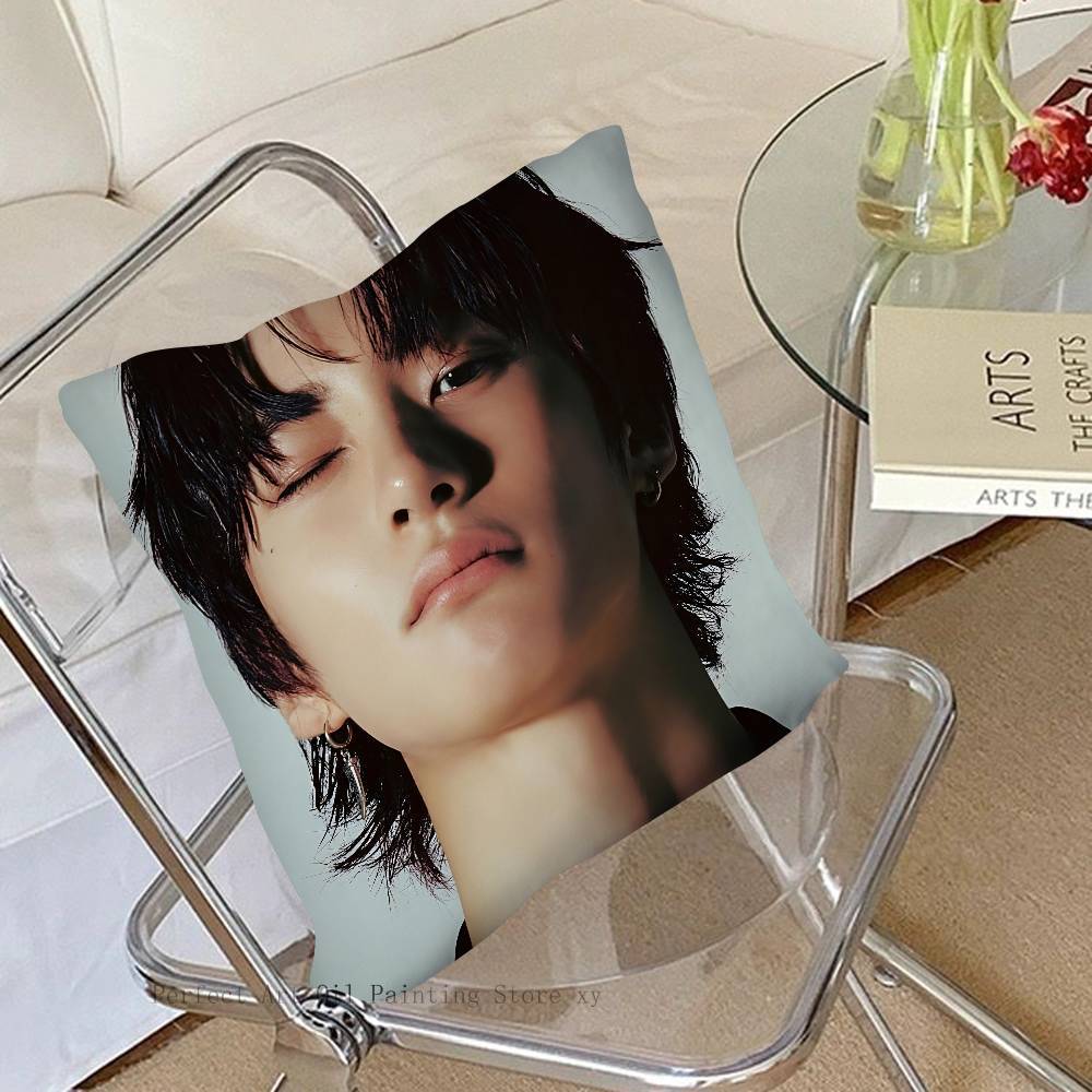 Anton Chanyoung Lee Kpop RIIZE Pillow Case Square Pillow Bedroom Sofa Leisure Comfort Cushion Car Living Room Home Decoration