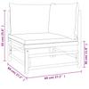 Vidaxl 5-Cz. Garden Furniture Set, Light Grey Cushions, Bamboo