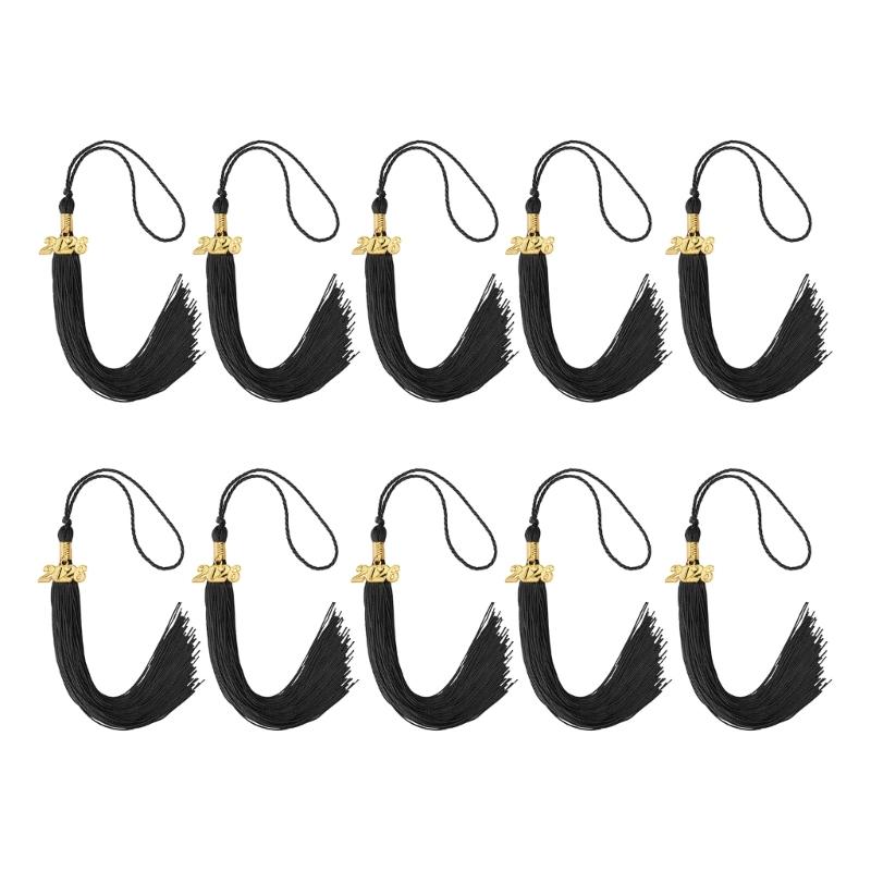 10Pcs 2026 Graduation Tassels Ornament With Year Charm For Graduation Ceremonies