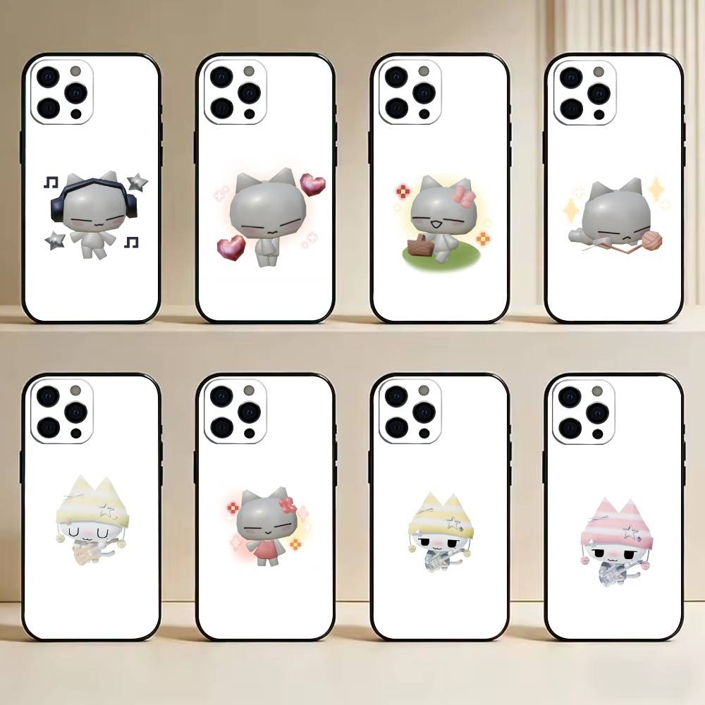 Cute Music cat Phone Case For iPhone 17, 16,15,14,13,12,11 Plus,Pro Max, Others Soft Black Cover