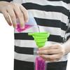 50pcs With Silicone Funnel Ice Popsicle Bags Zip Seals Ice Pop Mold Bags  Refrigerator