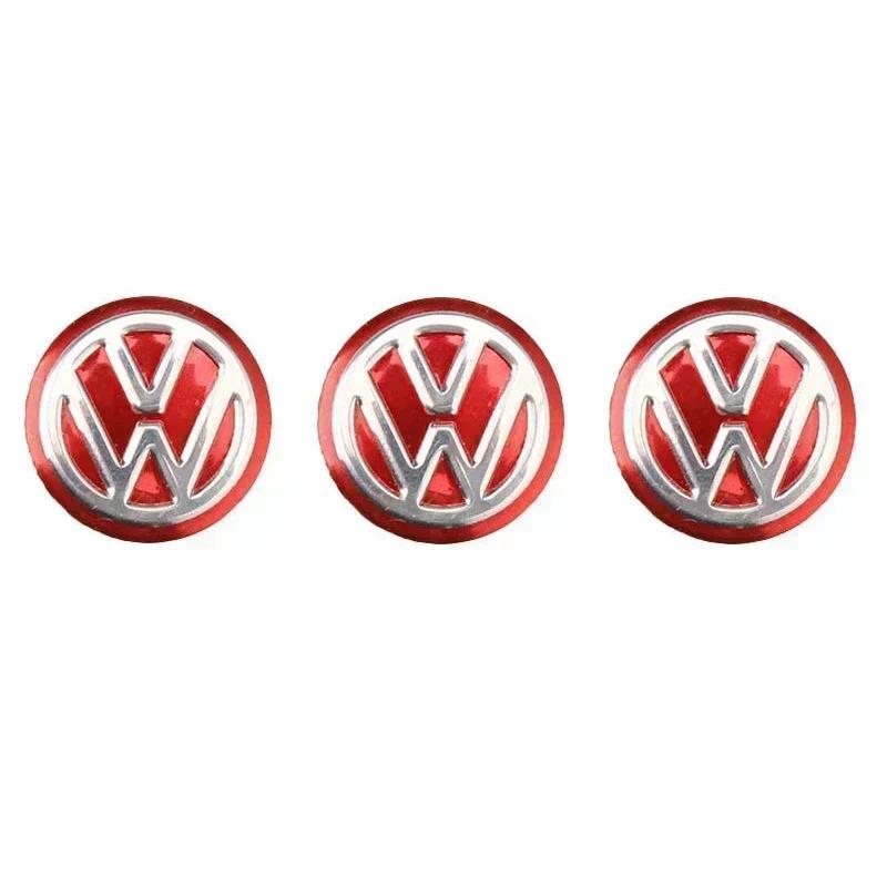 3PCS Car Metal Emblem Stickers Auto Remote Key Logo For Volkswagen VW GTI Rline Passat Golf Polo Touareg Jetta Tiguan 14mm