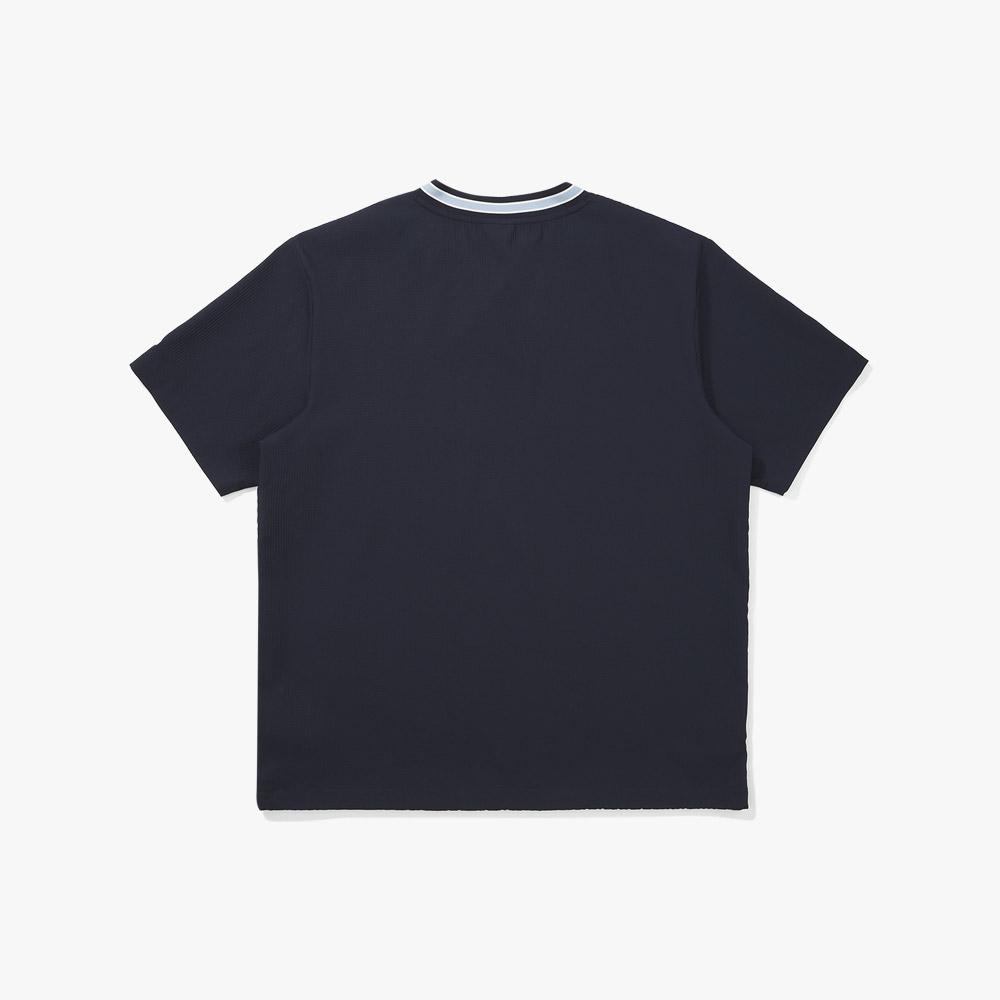 diadora Seersucker Short Sleeve Piste Navy