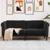 2 Seater Sofa in Black Velvet