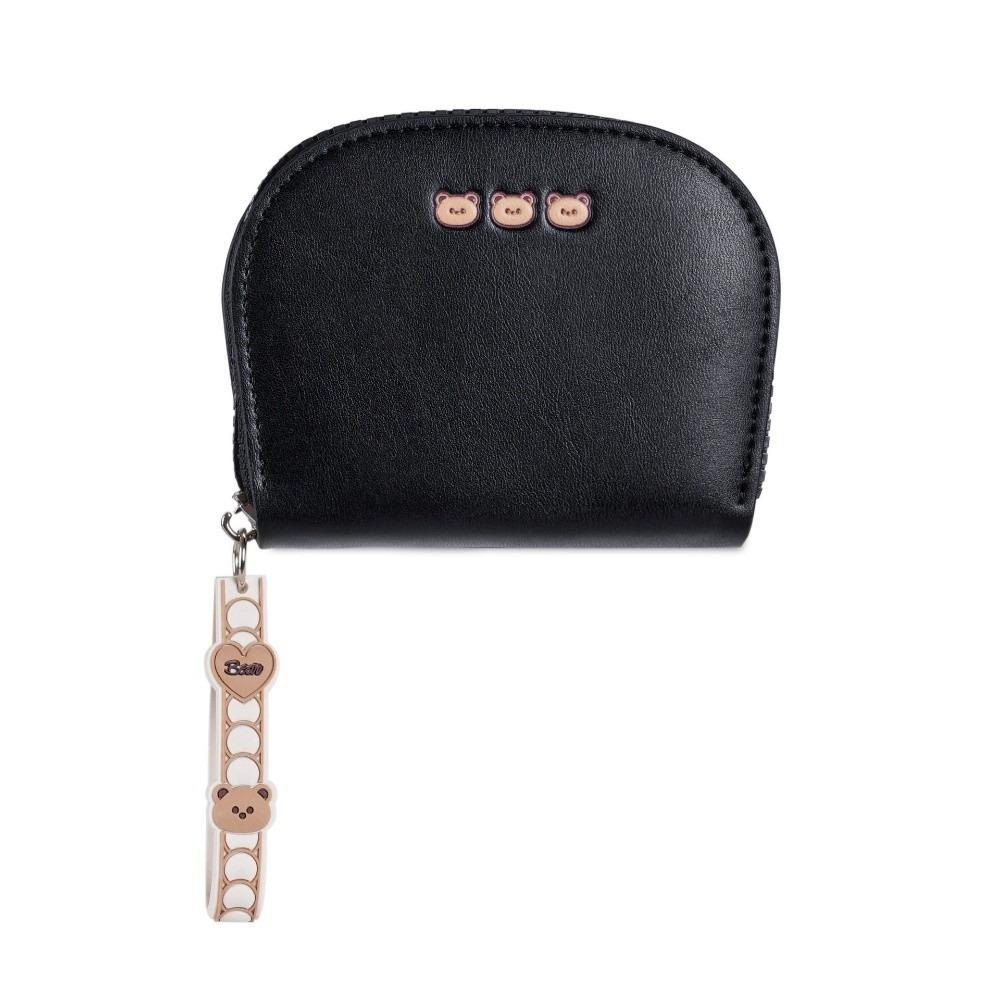 Cartoon Women Wallets Bear Coin Purse Fashion Organ Card Holder  Male чёрный