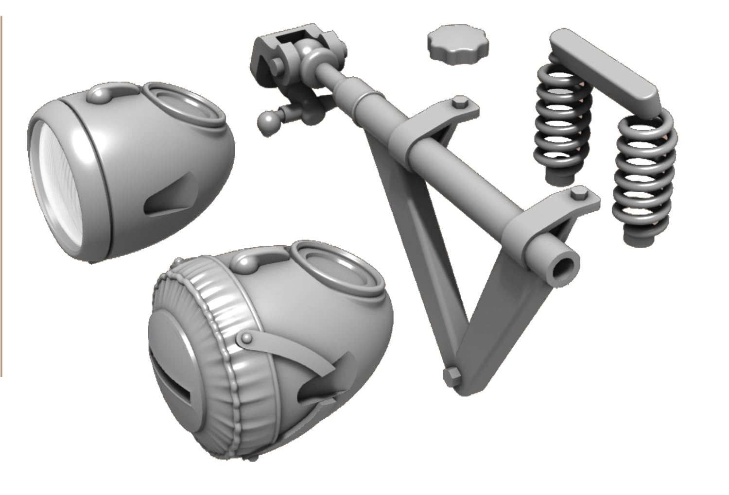 

CMK Resin Scale KS750 Headlight and Other Accessories Resin Plastic Model Kit Parts CMP35037 1/35 Zündapp (Academy Version) (Military)