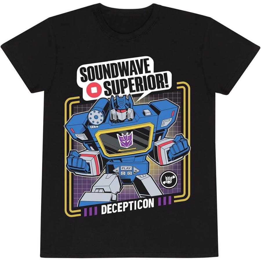 Official Transformers Soundwave Superior Unisex Black T-Shirt, XX-Large, Black, XXL XXXXXL разноцветный