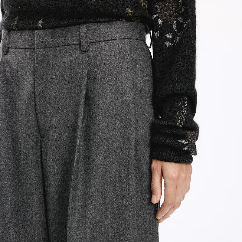 JNBY Autumn Wool Blend Wide-Leg Casual Trousers