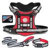 Dogs Harness with Leash Tactic Pet Chest Strap Collar Adjustable Pet Chest Harness Outdoor Walk Training Vest for Dogs