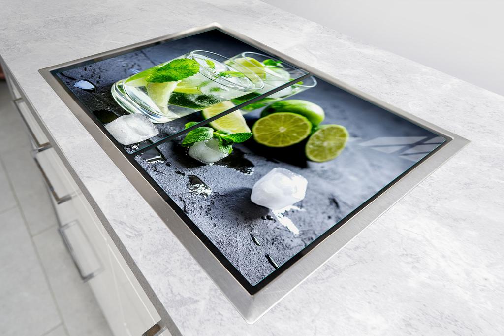 GLAS-KOCHFELD-SCHUTZPLATTE 85x52 LIMETTENGrün