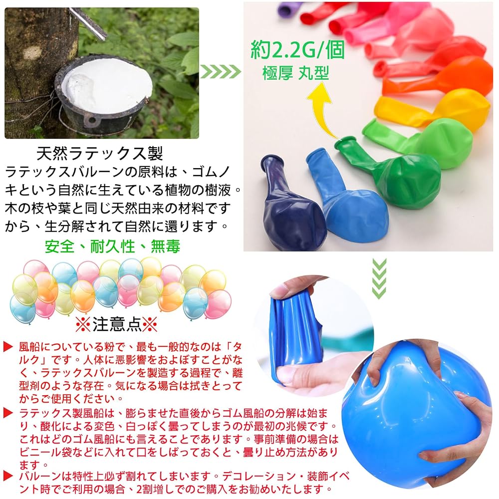 Sekat 10-Inch Multi-Colored Latex Balloons 100 Pcs - Thick Round Balloons for Parties and Events