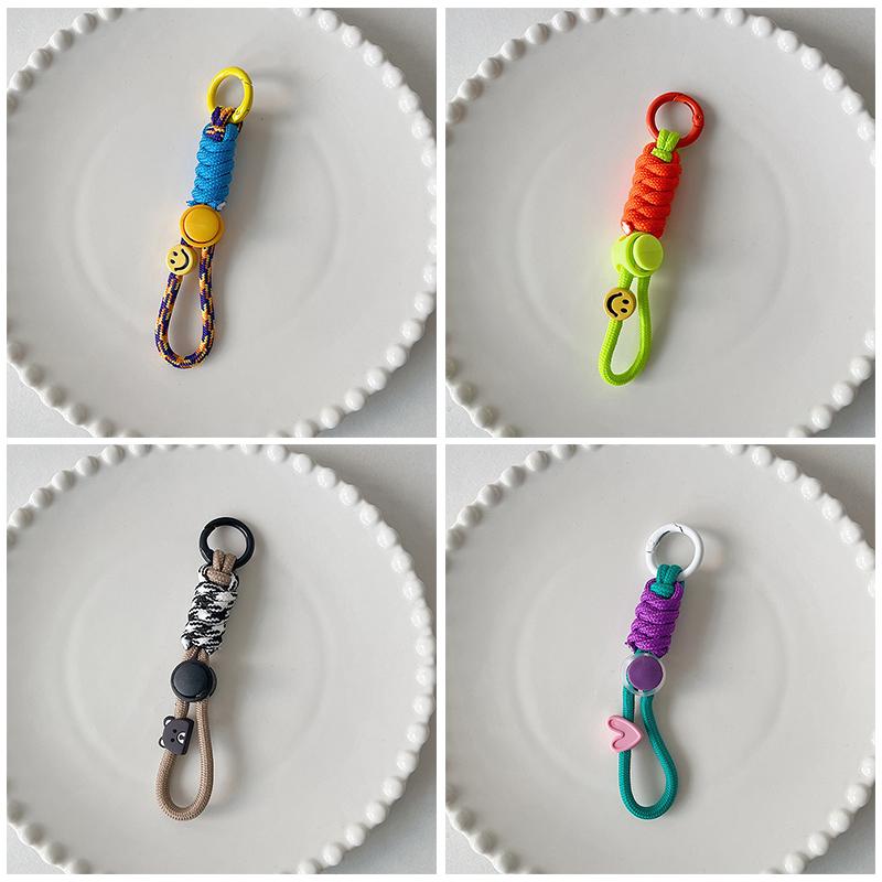 Fashion Keyring Creative Braided Lanyard Keychain For Phone Case Women Anti Lost Knot Rope Strap Car Key Chains Diy Accessories