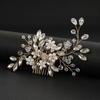 Bridal Wedding Hair Accessories Europe and America Cross Border Pearl Crystal Comb Factory Direct Sales Headdress