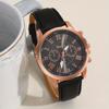 2pcs/set Women's Elegant Watch Fashion Casual Analog PU Leather Band Wrist Watch & Rhinesone Bracelet, Best Gift for Her