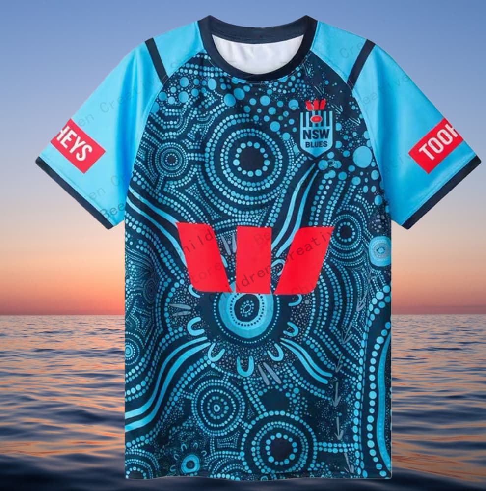 Ikonický dres NSW Blues State of Origin Rugby Domácí Venkovní Tréninkový Prodyšný Rychleschnoucí Tričko Pro Zaryté Rugbyové Fanoušky Rodinná Dětská Trička