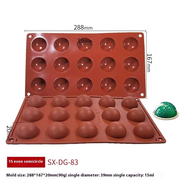 Silicone Hemispheric Chocolate Mold 3d Half Ball Cookie Mousse Cake Dessert Fondant DIY Mould Kitchen Non-stick Baking Tools