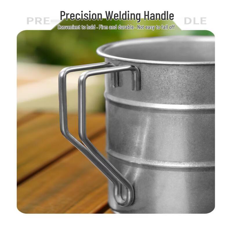Retro Stainless Steel Camping Mug (Set of 2)
