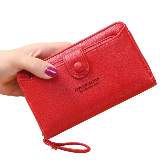 Clutch Bag Multifunction Pocket Storage Scratch Resistant Convenient Female Money Coin Purse for Work