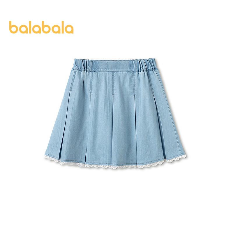 Balabala Girls  Denim Pleated Skort 170