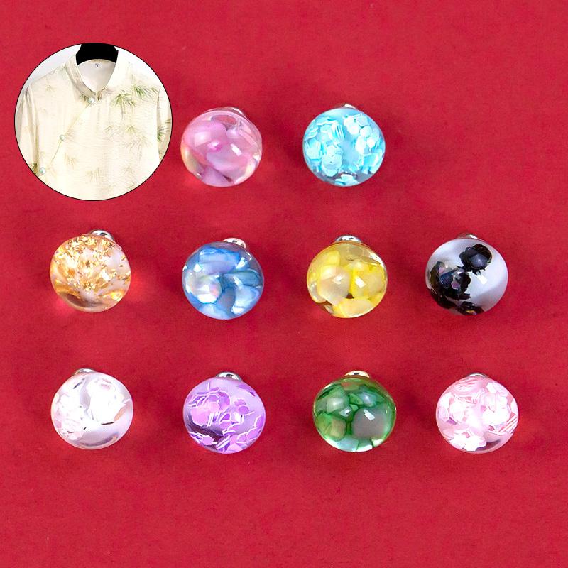 

10 шт., бусины ручной работы из смолы, нефрит, Cheongsam Hanfu, китайский стиль, пуговицы, швейные аксессуары, сделай сам