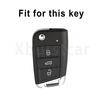 Key Case Cover For Vw Touran Tiguan Golf 7 Gti Polo T-Cross T-Roc Skoda Rapid Kodiaq Octavia Fabia Seat Ibiza Leon Ateca Arona