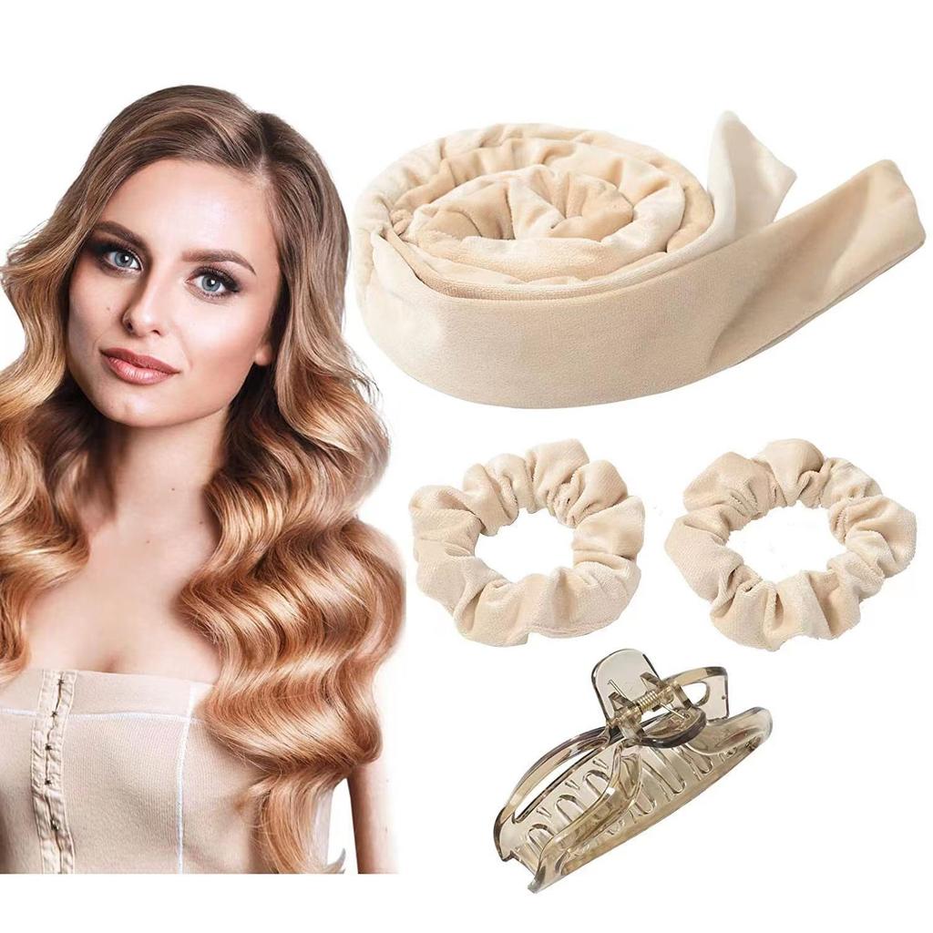 European and American No Heat Curling Iron Lazy Sleep Sponge Big Wave Curling Iron Does Not Hurt Hair Long Hair Beautiful Woman Must