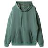 Solid Color Cotton Blends Sweatshirt Zipper Loop Knit Hooded Cardigan Jacket Loose Hoodie Team Uniform Work Advertising Hoodies Coat
