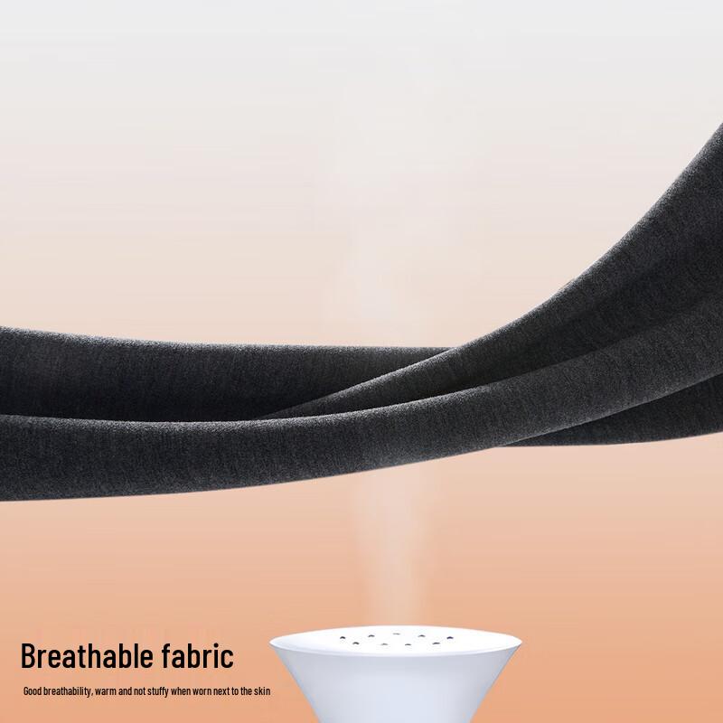 Septwolves Men's Mid-Neck Thickened Fleece Thermal Underwear Set