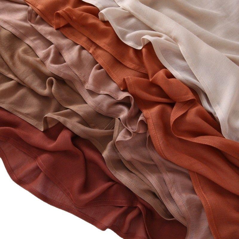 New Thin Modal Scarf For Women Girls Solid Scarves Soft Wide Brim Cotton Breathable Pashmina Shawl Foulard Winter Wrap Shawls