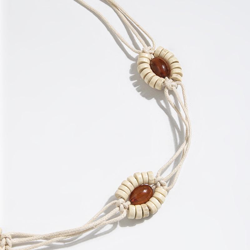 Bohemian-style Belt, Flower Woven Belt, Dress Belt, Casual Vacation Style Waist Rope