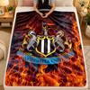 Coperta di Flanella Newcastle United Calcio Calda Morbida Plaid per Uso Interno Divano Letto Soggiorno